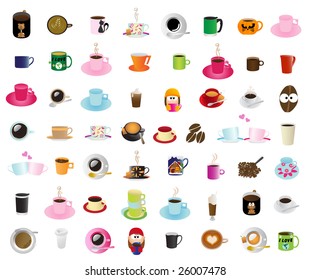 Coffee & tea theme icons Part 1 (Vector)