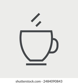 coffee Tea thin line pictogram vector icon