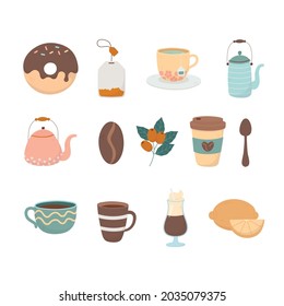 coffee and tea time vector illustration icon se