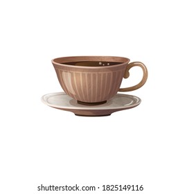 Coffee or tea vector illustration isolated on white background