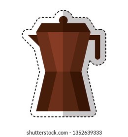 coffee teapot drink isolated icon