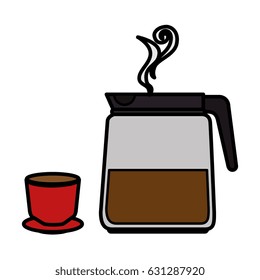 coffee teapot isolated icon