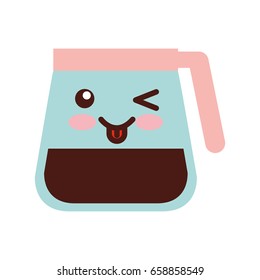 coffee teapot kawaii character
