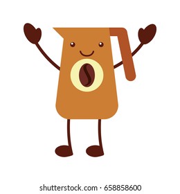 coffee teapot kawaii character