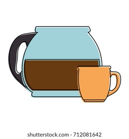 coffee teapot kitchen with cup