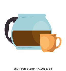 coffee teapot kitchen with cup