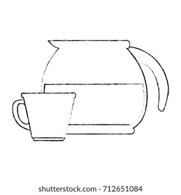 coffee teapot kitchen with cup