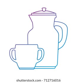 coffee teapot kitchen with cup