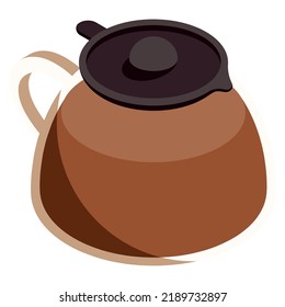 coffee teapot utensil isolated icon