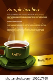 Coffee template for advertising