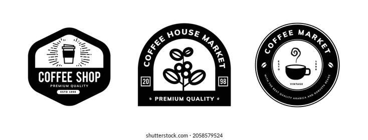 coffee template design for logo, badge and others