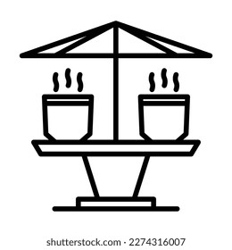 Coffee Terrace Icon Design For Personal And Commercial Use