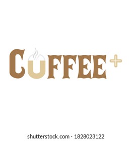 Coffee Text Logo Vector Icon Symbol Template. Coffee Logo. Logo Design