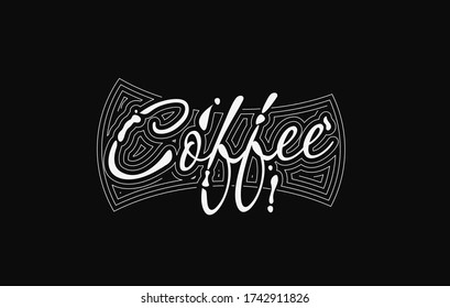 Coffee text made of chocolate vector design element.