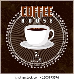 Coffee theme illustration. All elements are located on separate layers and easily manipulated.
