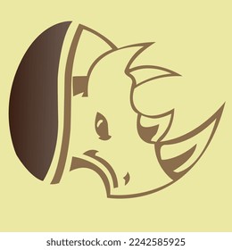 coffee with the theme of a two-horned rhinoceros or called tubruk coffee