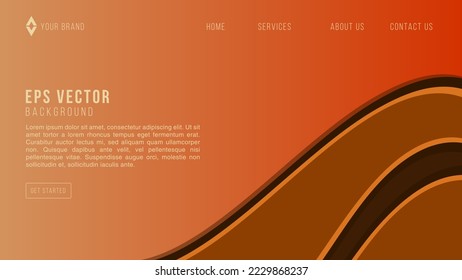 Coffee Theme Web Design Abstract Background EPS 10 Vector For Website, Landing Page, Home Page, Web Page