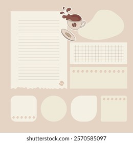 coffee themed journaling notes journal template