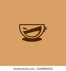 coffee themed logo, modern trend, suitable for tattoo, mascot, icon, company, business, logo, brand, etc