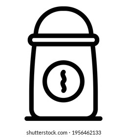 Coffee thermos icon. Outline coffee thermos vector icon for web design isolated on white background