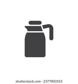 Coffee Thermos vector icon. filled flat sign for mobile concept and web design. Coffee pot glyph icon. Symbol, logo illustration. Vector graphics