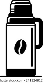 Coffee Thermos Vektorsymbol. gefülltes Flachzeichen für mobiles Konzept und Zeichen, Symbol, Vektorgrafik, Kunst