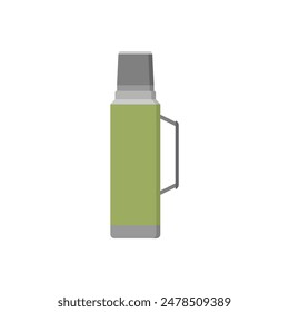 coffee thermoses flat design vector illustration. thermo mugs, tumbler and thermos. Vector travel cups for coffee or tea hot drinks, water bottles or thermal flasks for takeaway beverages