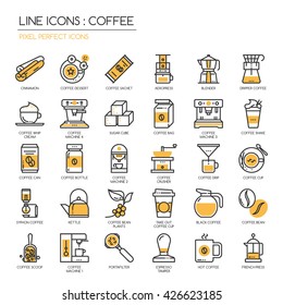 Coffee , Thin Line and Pixel Perfect Icons