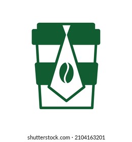 Coffee and tie logo .vector illustration