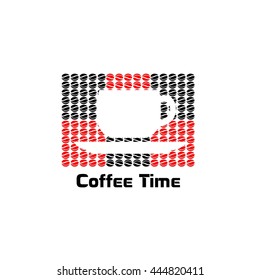 Coffee time, abstract vector illustration