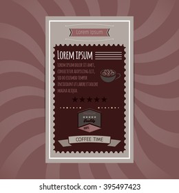 coffee time background. Vector