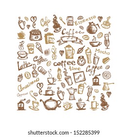 Coffee time, background for your design