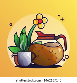 Coffee Time Break Vector illustration