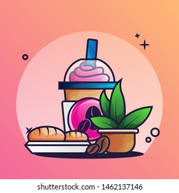 Coffee Time Break Vector illustration