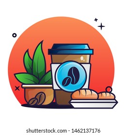 Coffee Time Break Vector illustration