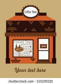 coffee time card design. vector illustration