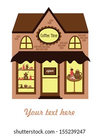 coffee time card design. vector illustration