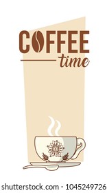Coffee time concept cartoon