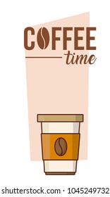 Coffee time concept cartoon