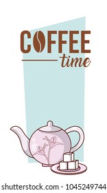 Coffee time concept cartoon