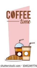 Coffee time concept cartoon