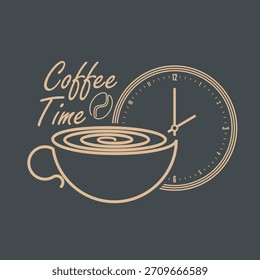Coffee time concept design template. Vector illustration