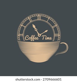 Coffee time concept design template. Vector illustration