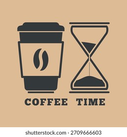 Coffee time concept design template. Vector illustration
