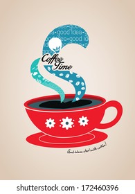 Coffee Time concept graphic Illustration