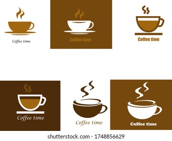 Coffee time concept vector design template