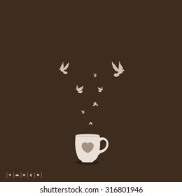 Coffee Time Concept, vector illustration