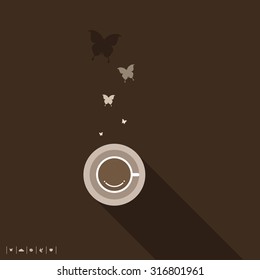 Coffee Time Concept, vector illustration