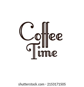 coffee time with creative font design.