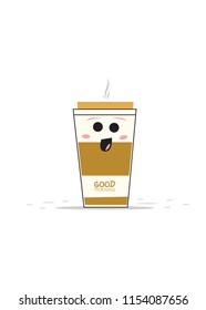 coffee time cute character food beverage